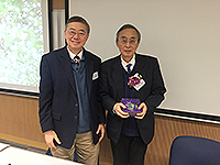 Prof. Gabriel Lau, Director of  the Institute of Environment, Energy and Sustainability presented a souvenir to Prof. Ding Yihui, Division of Environment, Light & Textile Industries Engineering